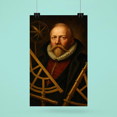 Tycho Brahe with brass instruments and artificial nose poster 6