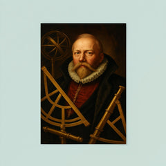 Tycho Brahe with brass instruments and artificial nose poster 8