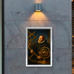 Tycho Brahe with brass observatory instruments poster 2