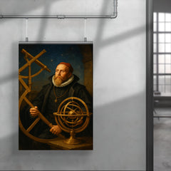 Tycho Brahe with brass observatory instruments poster 4