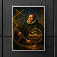 Tycho Brahe with brass observatory instruments poster 5