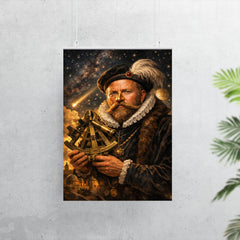 Tycho Brahe with golden nose and sextant poster 7
