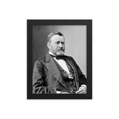 Ulysses S. Grant framed print on a plain backdrop in size 8"x10".