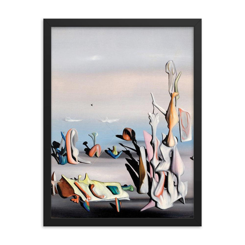 Un peu après (A Little Later) by Yves Tanguy, 1940 framed print on a plain backdrop in size 18