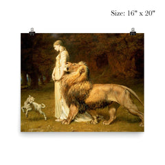 Una and the Lion by Briton Riviere poster 2