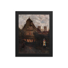 Una Sera d'Estate a Parigi (Luna Velata) by Mario de Maria, 1880-90 framed print on a plain backdrop in size 8"x10".