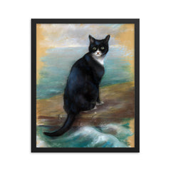 Unsinkable Sam framed print on a plain backdrop in size 16"x20".