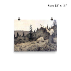 Up in the Hills by Theodor Kittelsen, 1900 poster 3