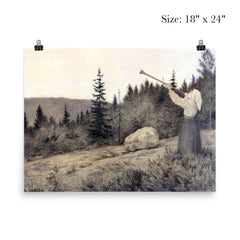 Up in the Hills by Theodor Kittelsen, 1900 poster 5