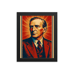 Upton Sinclair framed print on a plain backdrop in size 8"x10".