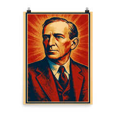 Upton Sinclair poster on a plain backdrop in size 8"x10".