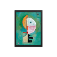 Upward by Wassily Kandinsky framed print on a plain backdrop in size 12"x16".