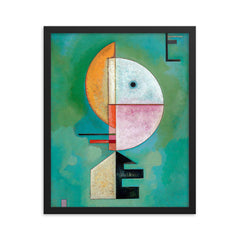 Upward by Wassily Kandinsky framed print on a plain backdrop in size 16"x20".
