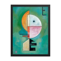 Upward by Wassily Kandinsky framed print on a plain backdrop in size 18"x24".