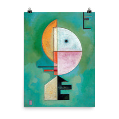 Upward by Wassily Kandinsky poster on a plain backdrop in size 8"x10".
