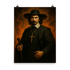 Urbain Grandier poster on a plain backdrop in size 8"x10".