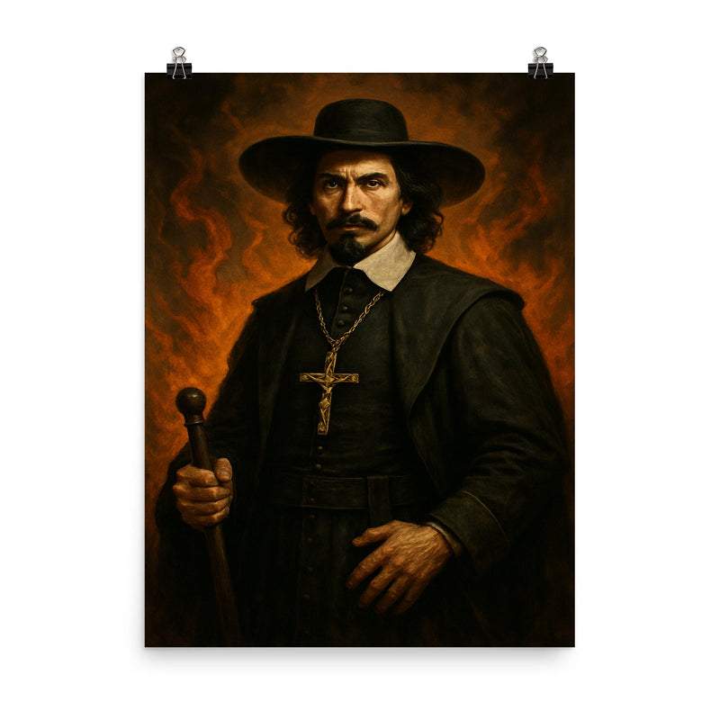 Urbain Grandier poster on a plain backdrop in size 8