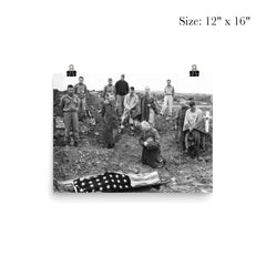 US Marine Colonel Francis Fenton Conducting the Funeral of His Son Private First Class Mike Fenton, Okinawa, 1945 poster 3