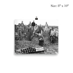 US Marine Colonel Francis Fenton Conducting the Funeral of His Son Private First Class Mike Fenton, Okinawa, 1945 poster 4