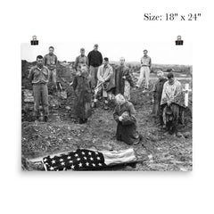 US Marine Colonel Francis Fenton Conducting the Funeral of His Son Private First Class Mike Fenton, Okinawa, 1945 poster 5
