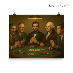 US Presidents playing poker poster 2