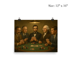 US Presidents playing poker poster 3