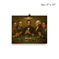 US Presidents playing poker poster 4