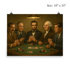 US Presidents playing poker poster 5