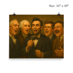 US Presidents singing karaoke poster 2