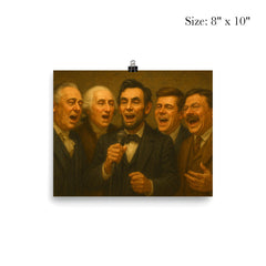 US Presidents singing karaoke poster 4