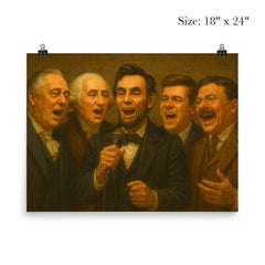 US Presidents singing karaoke poster 5