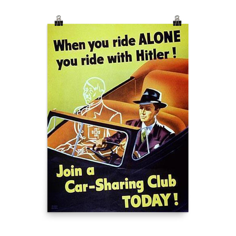 US Propaganda Poster, 1943 poster on a plain backdrop in size 8