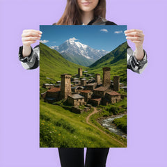 Ushguli Svan Towers Georgia poster 3