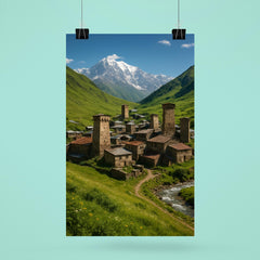 Ushguli Svan Towers Georgia poster 6