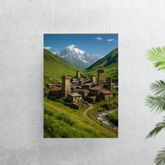 Ushguli Svan Towers Georgia poster 7