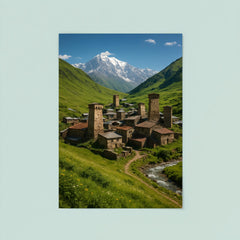 Ushguli Svan Towers Georgia poster 8