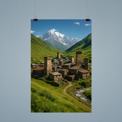 Ushguli Svan Towers Georgia poster 9