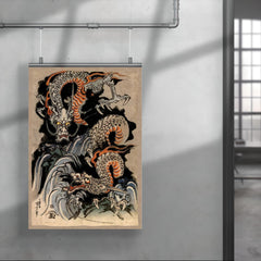Utagawa Kuniyoshi Dragon - Japanese Mythology Ukiyo-e Woodblock Yokai Folklore Art poster 4