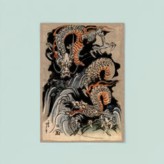 Utagawa Kuniyoshi Dragon - Japanese Mythology Ukiyo-e Woodblock Yokai Folklore Art poster 8