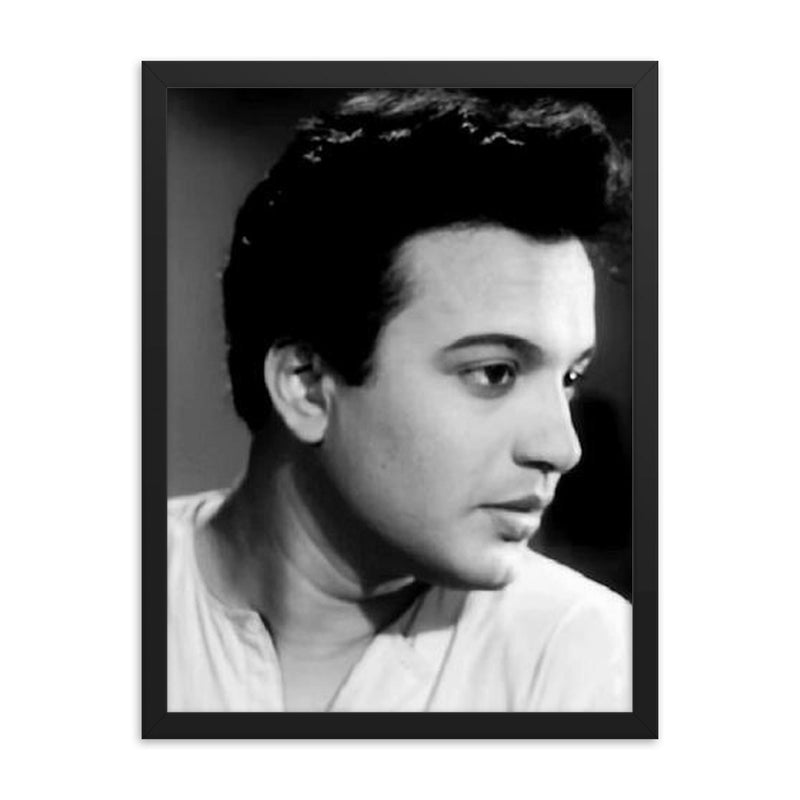 Uttam Kumar framed print on a plain backdrop in size 18