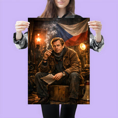 Vaclav Havel backstage before Velvet Revolution speech poster 3