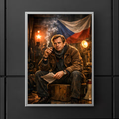 Vaclav Havel backstage before Velvet Revolution speech poster 5