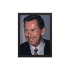 Vaclav Havel framed print on a plain backdrop in size 12"x16".