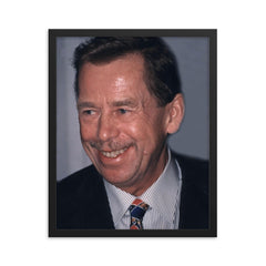 Vaclav Havel framed print on a plain backdrop in size 16"x20".
