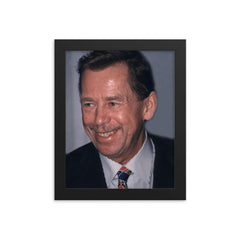 Vaclav Havel framed print on a plain backdrop in size 8"x10".