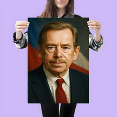 Vaclav Havel portrait poster 3