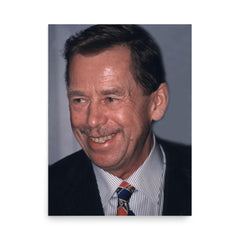 Vaclav Havel poster on a plain backdrop in size 18"x24".