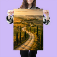 Val d'Orcia Cypress Roads Italy poster 3