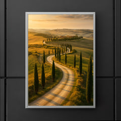 Val d'Orcia Cypress Roads Italy poster 5