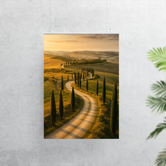 Val d'Orcia Cypress Roads Italy poster 7
